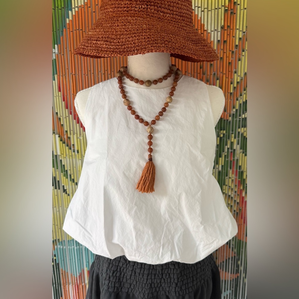 English Factory White Sleeveless Boxy Shell Top
